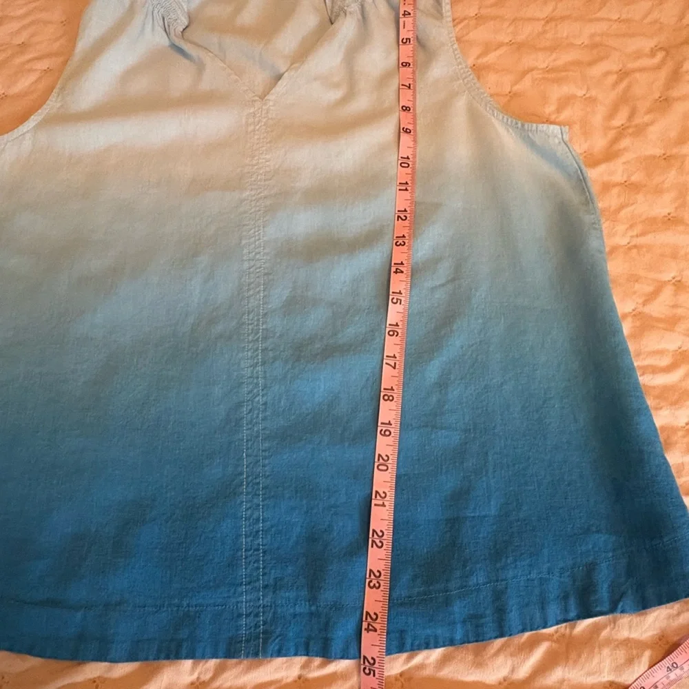Time and Tru Ombre Blue Tank Top